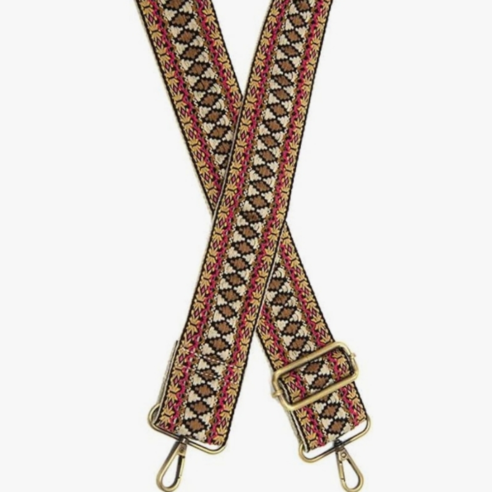 Joy Susan - 2" Wide Crossbody / Guitar Multi-Use Strap (Mosaic Embroidered)